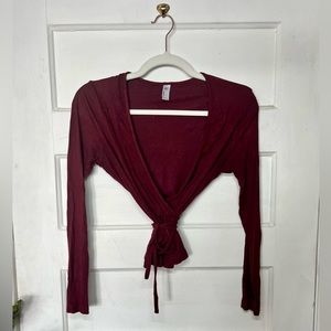 ❤️ AA maroon ballerina wrap top
